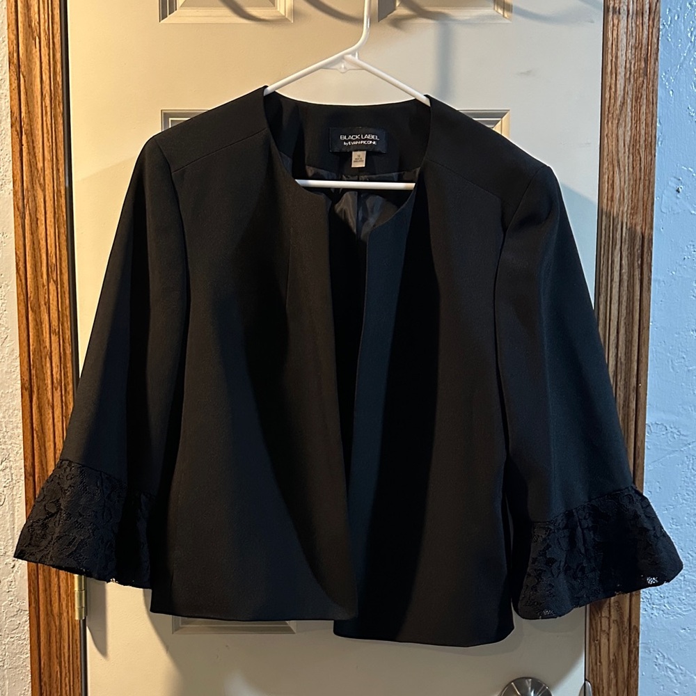 Black Label by Evan-Picone Cropped Black Jacket